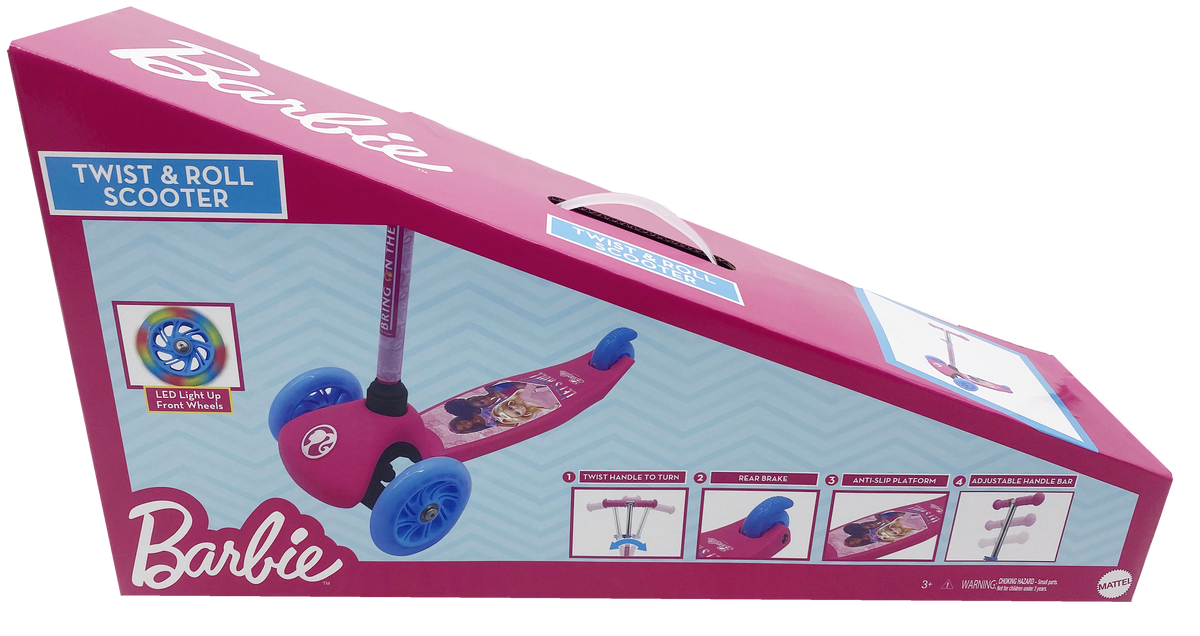 Barbie Twist & Roll 3-wheel scooter| Thekidzone