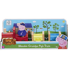 PEPPA PIG WOODEN TRAIN W GRANDPA PIG
