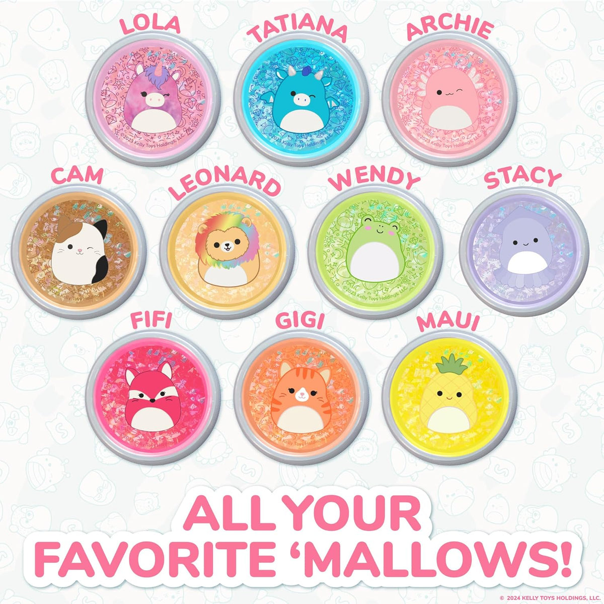 Squishmallows Original Ultimate Slime Mix'Ins, 10-Pack| Thekidzone
