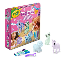 Crayola Washimals Pastel Pets 3CT, 3 Markers, 1 Scrubber