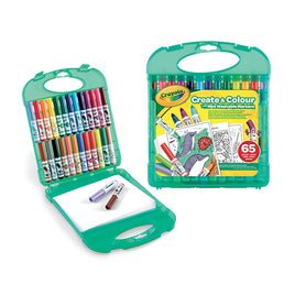 Crayola 65 Pcs Create & Color Mini Washable Markers And Paper