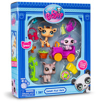 Littlest Pet Shop Safari Pack (3Pets/7 Access/1Card/5 Digital Surprises)