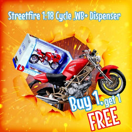 Streetfire 1:18 Cycle ,WB+ Dispenser