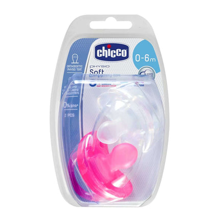 Chicco Physio Soother 0-6 months 2 Piece Girl - Thekidzone