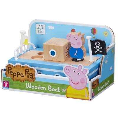 Peppa Pig Wooden Boat With George - Thekidzone